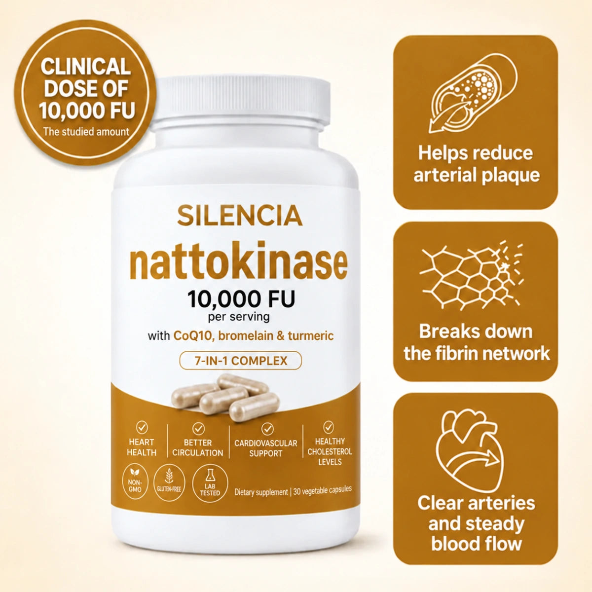 Nattokinase 10 000 · Retrouvez la pleine forme au lit, une différence dès 7 jours