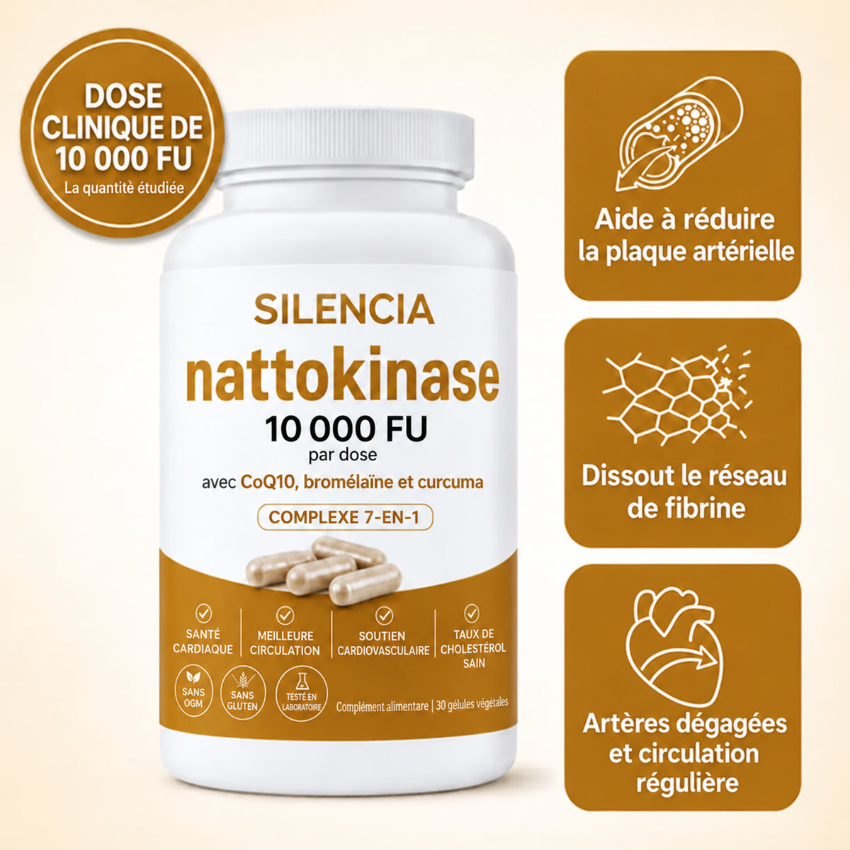 Nattokinase 10 000 · Retrouvez la pleine forme au lit, une différence dès 7 jours