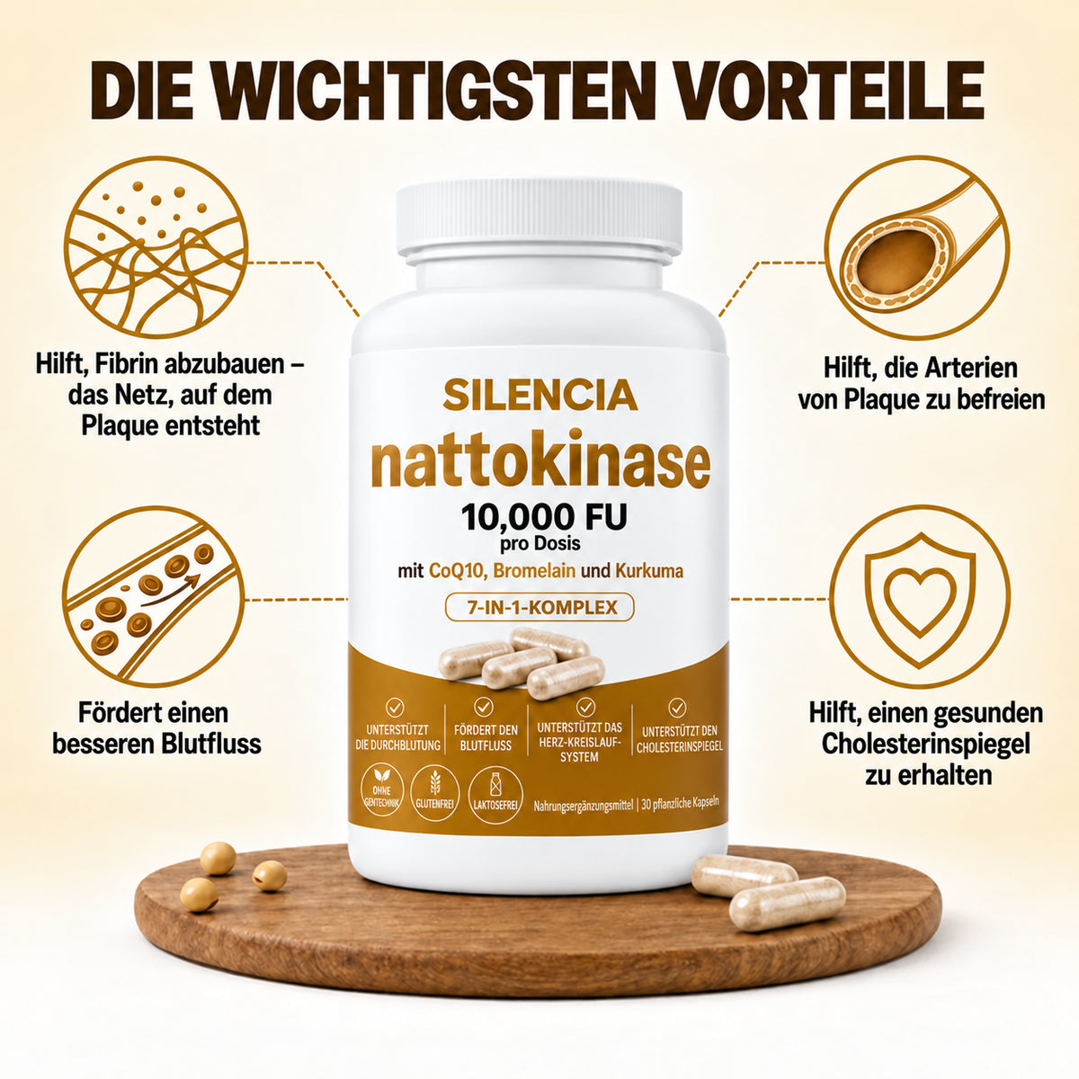 Nattokinase 10 000 · Retrouvez la pleine forme au lit, une différence dès 7 jours