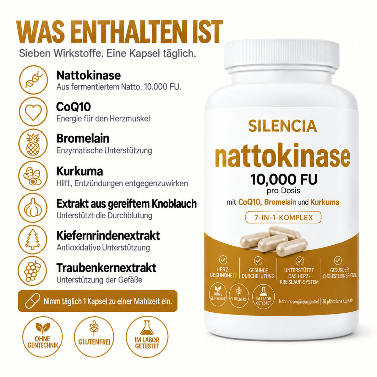 Nattokinase 10 000 · Retrouvez la pleine forme au lit, une différence dès 7 jours