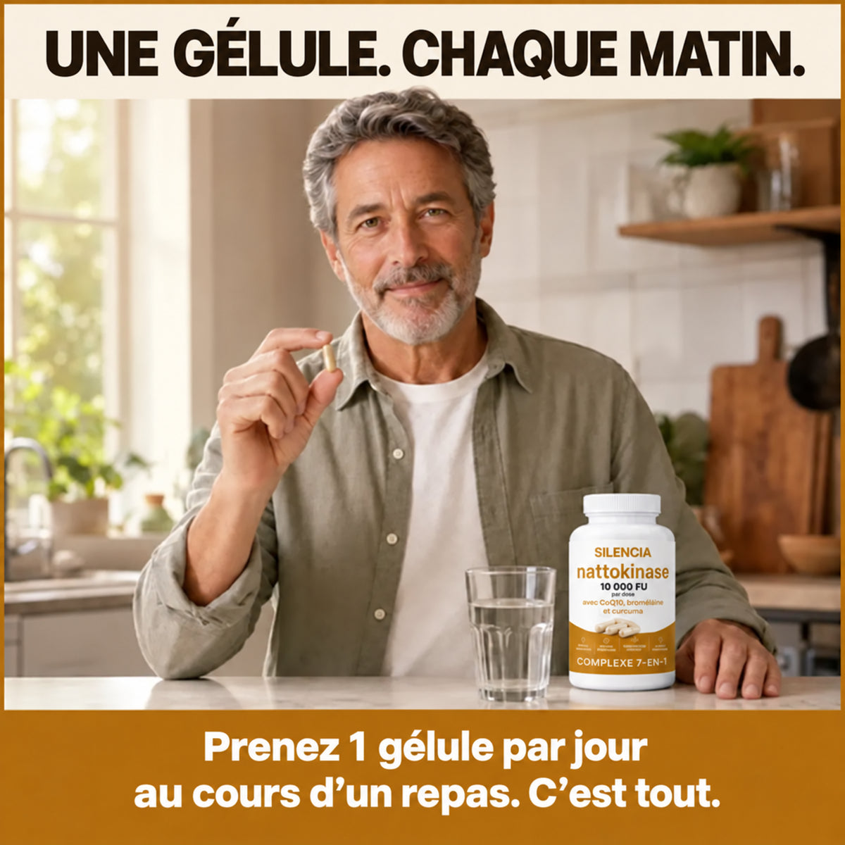 Nattokinase 10 000 · Retrouvez la pleine forme au lit, une différence dès 7 jours